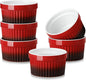 MALACASA Ramekins 8 oz Oven Safe, Large Ceramic Souffle Dishes by MALACASA