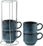 glowworm Coffee Mugs Set of 4, 15 Oz Stackable Coffee Mugs by GLOWWORM