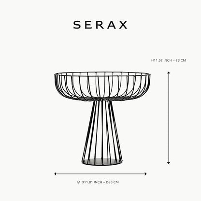 Serax Home Decor Fruit Bowl | Metal sculptures interior accessories by Antonino Sciortino | Oval Iron Kitchen Basket | Modern House Decor or Kitchen Storage for Counter and Table (bread basket, black)