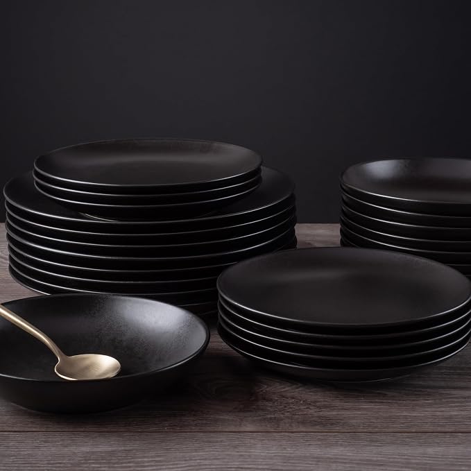 Porto by Stone Lain Semplice 12-Piece Premium Kitchen & Dining Dinnerware Set - Image 10