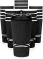 To Go Coffee Cups With Lids - 22 oz Disposable Coffee Cup With Lid. Large Togo by Glowcoast