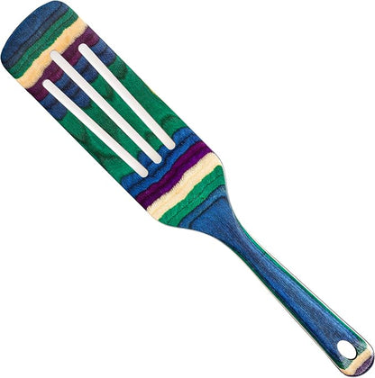 Baltique Mumbai Collection 13" Wooden Spurtle Spatula – Colorful Birch Wood by TotallyBamboo