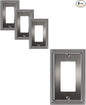 4-Pack Decorator Outlet Cover Plate, Pearls Decorative Switch Plates and Outlet Covers, Antique Silver Metal Wall Plates for Electrical Outlets
