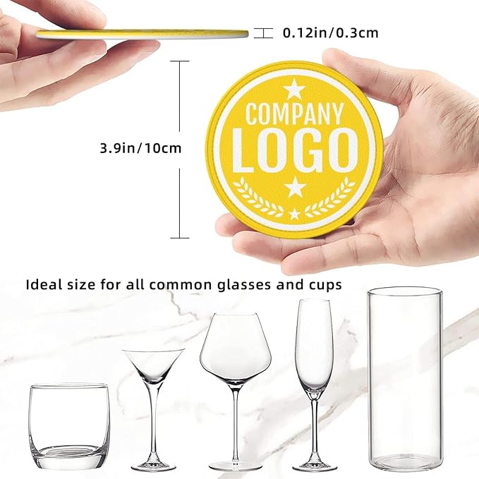 Custom Leather Coasters with Logo - Image 8