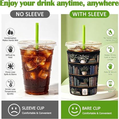 3 Pack Reusable Iced Coffee and Cold Soda Insulated Neoprene Cup Sleeve | Cold - Image 3