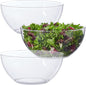 US Acrylic Vista Clear Plastic Salad and Serving 10-inch Bowls | set of 3 | Reusable, BPA-free, Made in the USA | 135 oz. capacity