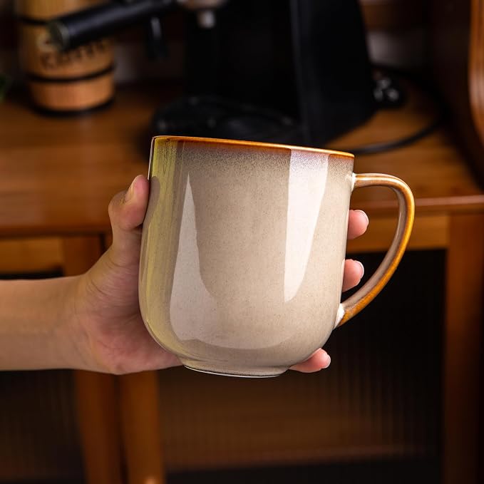 LERATIO Ceramic Coffee Mugs Set of 6, 12oz Handmade Coffee Mugs Set | Large - Image 9
