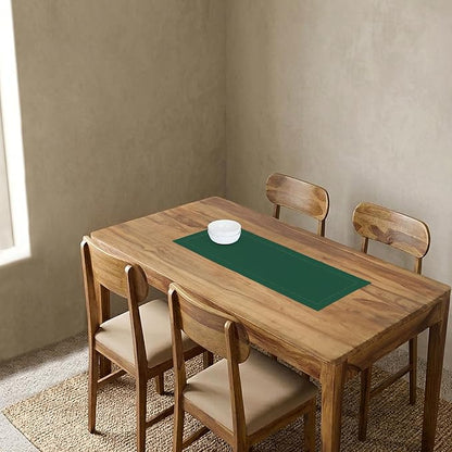 Solino Home 100% Pure Linen Table Runner Rainforest Hemstitch, 14 x 36 in | - Image 2