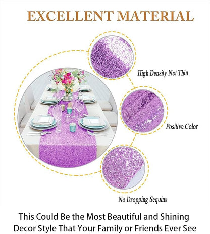 ShiDianYi Lavender Table Cover 12x72 - Image 3