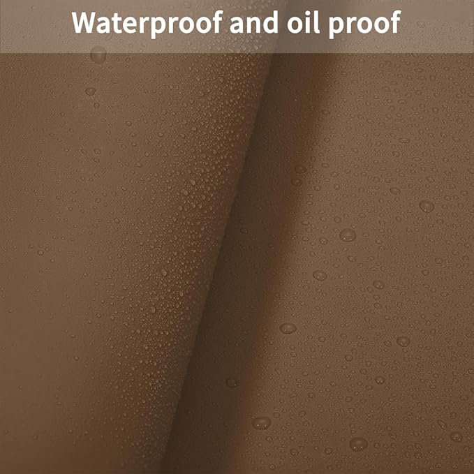 Leather Table Cover,1.8mm Thick,17x54 Inch Desk Cover,Dresser Cover Top,Dresser Protector Top,Dresser Cover,End Table Cover.(Mud Color+Champagne Gold,17x54)