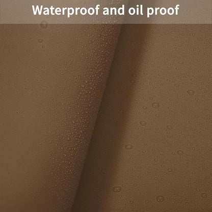 Leather Dresser Cover,1.8mm Thick,14x60 Inch,Dresser Protector Top,Dresser Top Protector,Dresser Cover Top,Dresser Top Cover,Dresser Cover Top for Bedroom.(Mud Color+Champagne Gold,14x60)