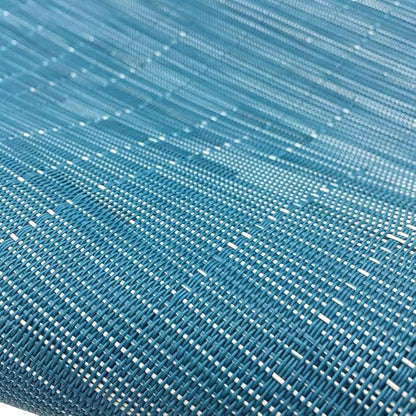Red-A Woven Vinyl Placemats for Dining Table Durable Heat Resistant Washable Placemats for Round Table,Placemats Set of 4,Blue