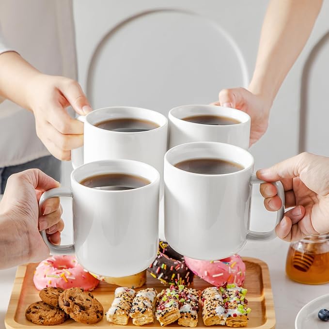 vancasso Porcelain Coffee Mugs Set, 16 oz Ceramic Coffee Cups - Image 6