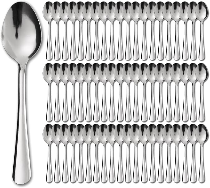 Windsor 96-Pcs Stainless Steel Dinner Spoons, Metal Spoons by Hansmart