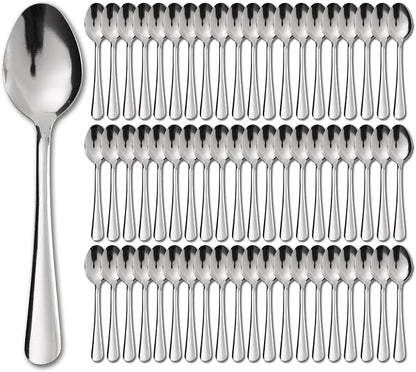 Windsor 96-Pcs Stainless Steel Dinner Spoons, Metal Spoons by Hansmart