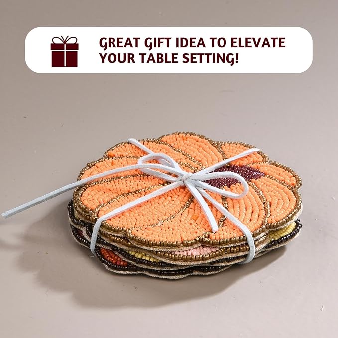 Folkulture Cute Fall Coasters Set of 4 - Image 7