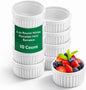 Restaurantware 5 Ounce Ramekin Bowls 10 Round Baking Ramekins - Microwave-Safe Oven-Safe White Porcelain Souffle Bowls Chip-Resistant For Appetizers Or Desserts