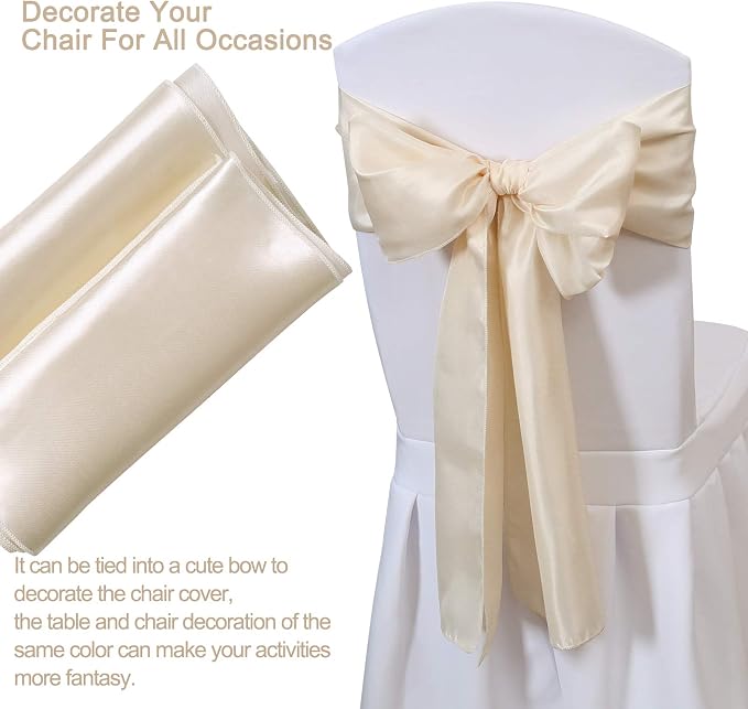 Ivory Table Runners 16 Pack 12x108 inch Silk Satin Smooth Fabric | Satin Table - Image 2
