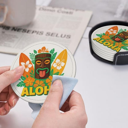 6 Pcs Leather Coasters for Drinks - Image 6