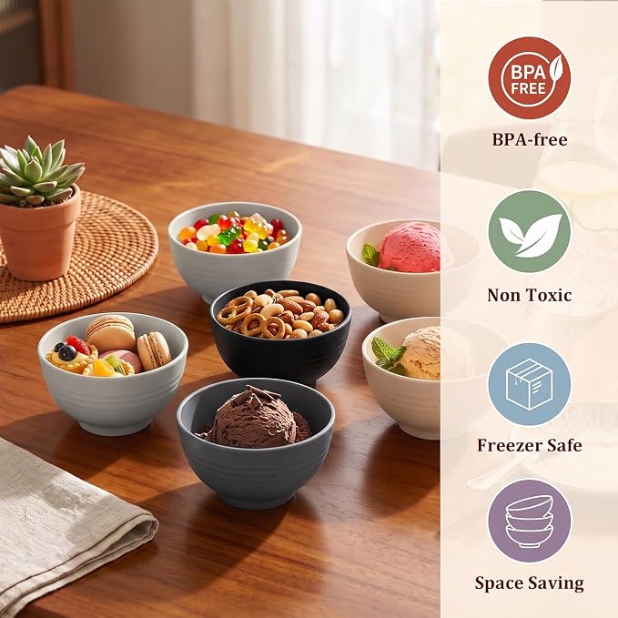 PYRMONT Wheat Straw Bowls 10 Oz Bowls Set - Image 6