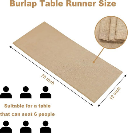 12 Pack Burlap Table Runners 12x72 Inch - Image 3
