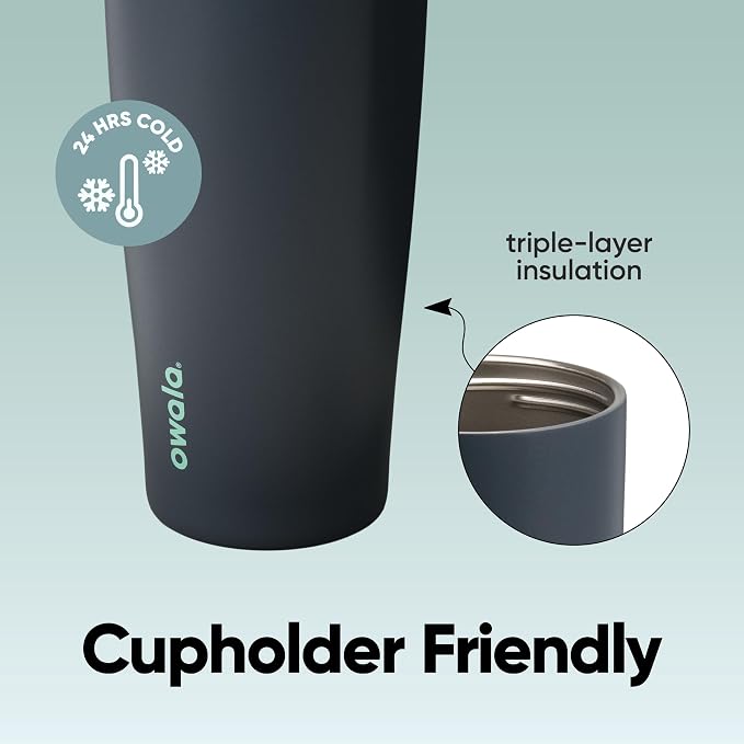 Owala FreeSip Sway Stainless Steel Water Bottle 40 oz Foggy Tide - Image 4