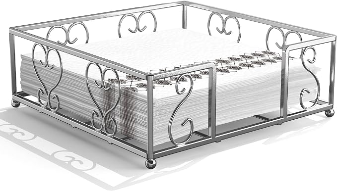 Flat Napkin Holder for Table, Dinner Napkins & Everyday Use by levimetree