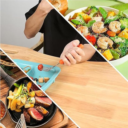 Adaptive Utensils for Hand Tremors,Weighted Utensils with Non-Slip Handle to Easy Grip for Elderly Use(Left Hand 1 pc Fork+1 pc Spoon=2 pcs,Orange)