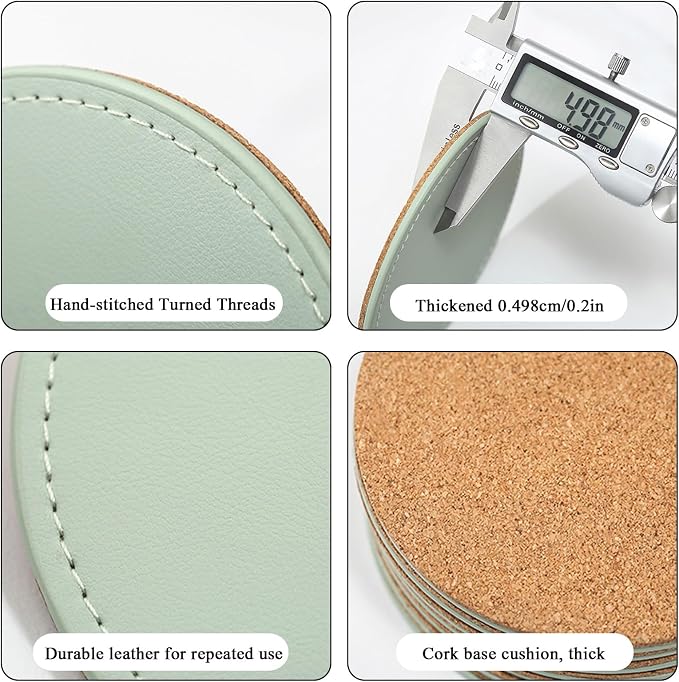 Coasters Set of 6 with Holder - Image 4