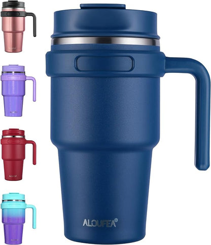 20 oz Insulated Travel Coffee Mug Tumbler by ALOUFEA