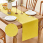 YATOJUZI Yellow Table Runner Seasonal Autumn Kitchen Dining Coffee Table by YATOJUZI