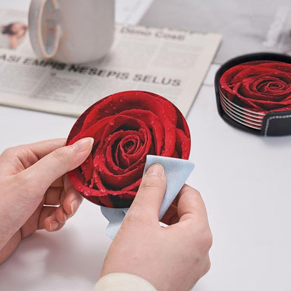 6 Pcs Leather Coasters for Drinks - Image 7