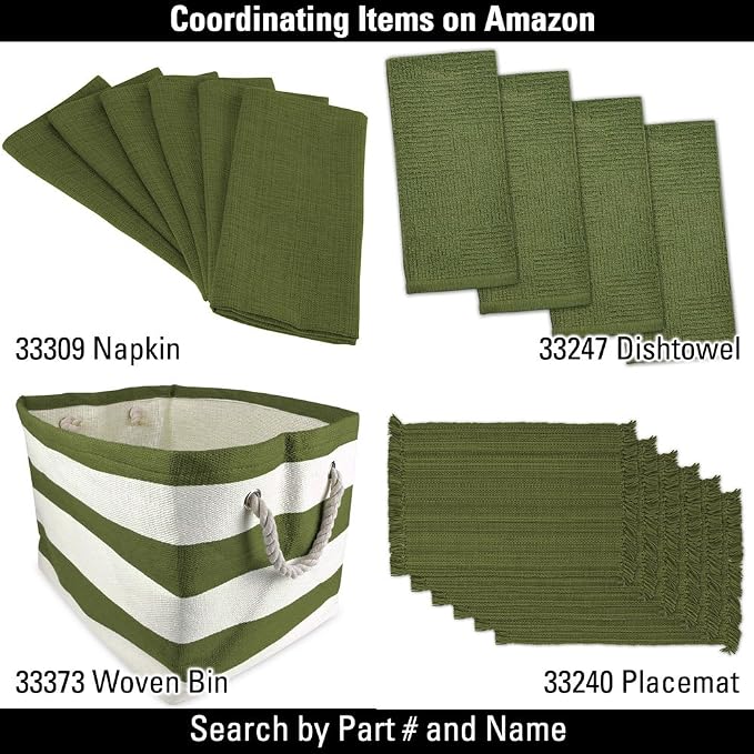 DII Variegated Tabletop Collection, Placemat Set3x19, Olive Green, 6 Piece - Image 10