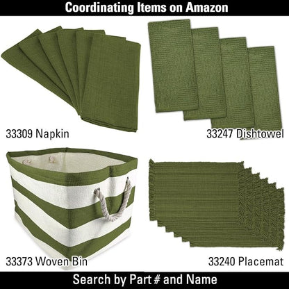 DII Variegated Tabletop Collection, Placemat Set3x19, Olive Green, 6 Piece - Image 10