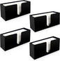 Paper Towel Holder for Countertop, Black Acrylic Napkin Dispenser – Fits Multifold, C-Fold & Z-Fold Trifold Towels, Durable 5mm Thick for Bathroom, Kitchen, Restaurant & Toilet(4pcs)
