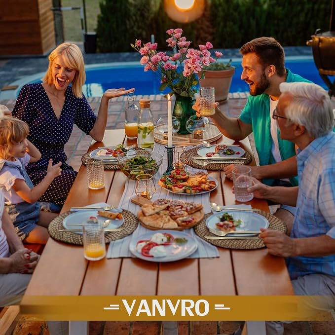 VANVRO Champagne Gold Silverware Set, 60-Piece Stainless Steel Flatware set - Image 6