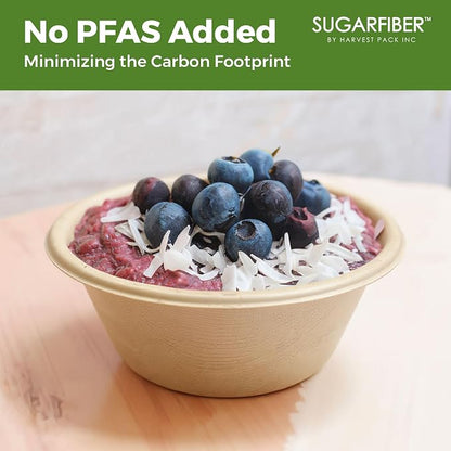 16oz Compostable Paper Bowls Disposable Round Natural Soup Bowls, Biodegradable - Image 8