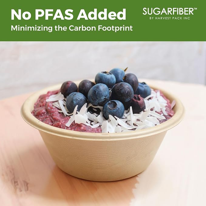 16oz Compostable Paper Bowls Disposable Round Natural Soup Bowls, Biodegradable - Image 9