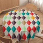 Abstract Geometric Round Tablecloth, Modern Mid Century Background Mid Century Colorful Print Pattern Tablecloth for Home Party Dining Room Kitchen Decor 60Inch(152cm)