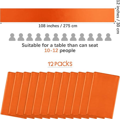 Aneco 4 Pack Satin Table Runner 12 x 108 Inch Long Bright Silk and Smooth - Image 2