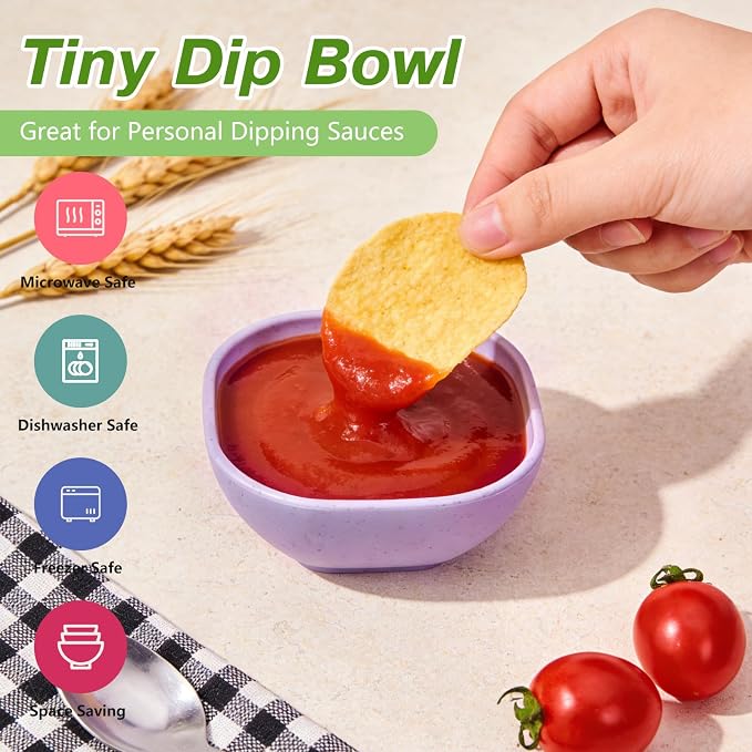 SHECIPIN 12 Pack Unbreakable Dipping Bowls, 4.5 OZ Soy Sauce Dishes，dipping - Image 3