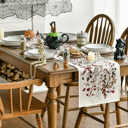 Artoid Mode 210 GSM Halloween Table Runner 13x72 Inch Home Party Decor | Weeds - Image 4