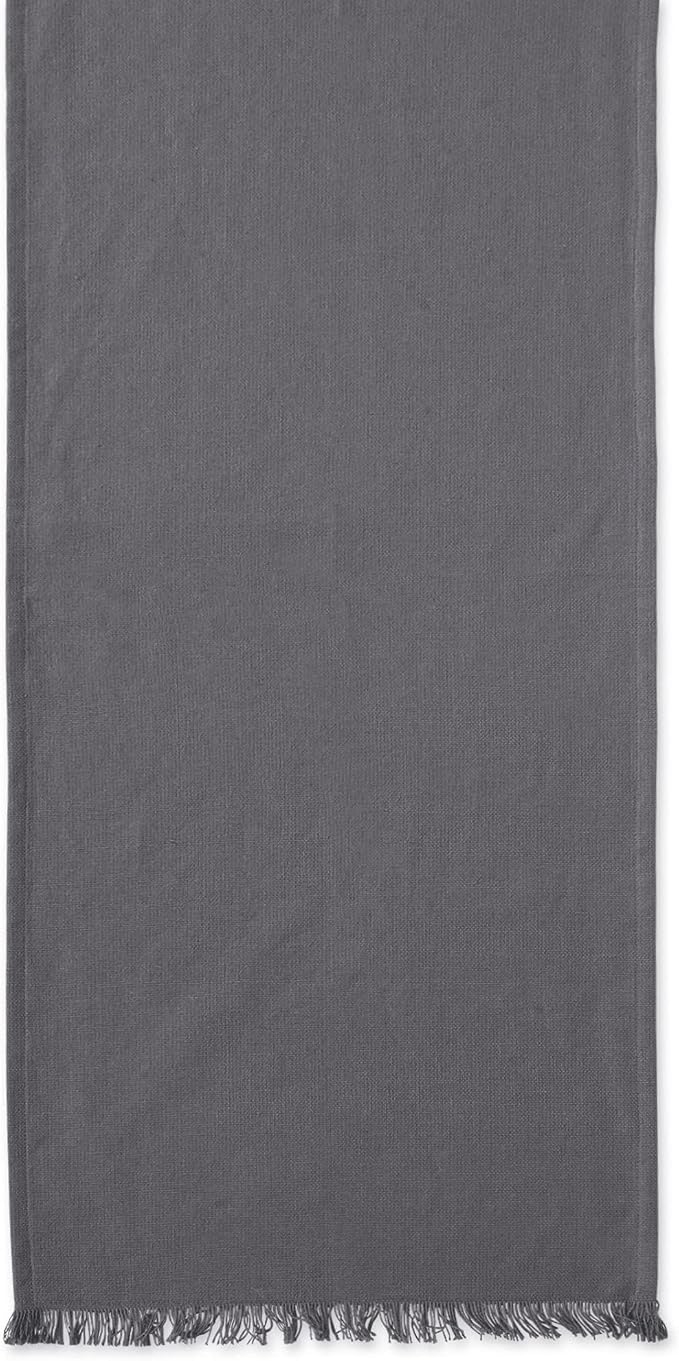DII Everyday Collection, Fringed Solid Tabletop, Table Runner - Image 2