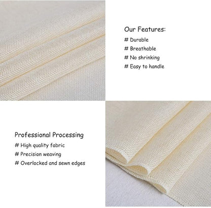 White Table Runners 2 Packs 13x108 Inch Burlap Linen Boho Table Runner | Rustic - Image 8