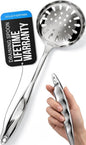 Zulay Kitchen Stainless Steel Slotted Spoon | 14.5” Large Skimmer Frying Spoon by ZulayKitchen