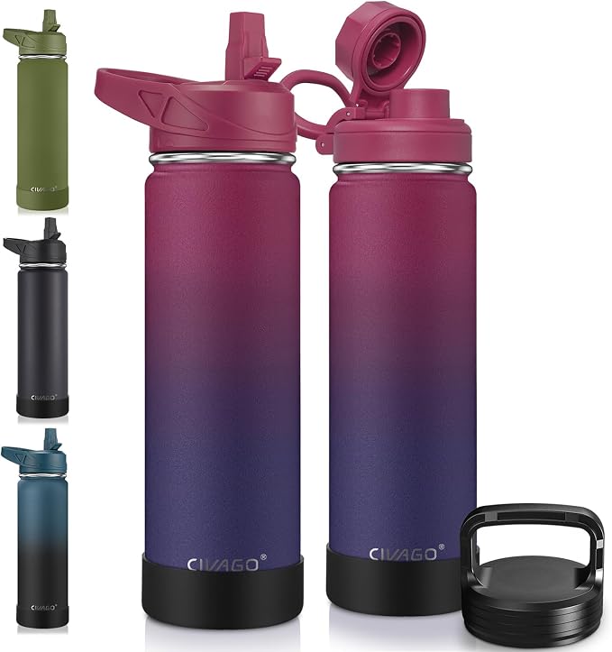 CIVAGO 22 oz Insulated Stainless Steel Water Bottle by CIVAGO