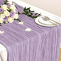 Lilac Table Runner, 10 Ft 120 in Cheesecloth Table Runner, Rustic Spring Table Runners for Wedding, Party, Bridal Shower, Boho Table Runners for Valentines Easter Mardi gras