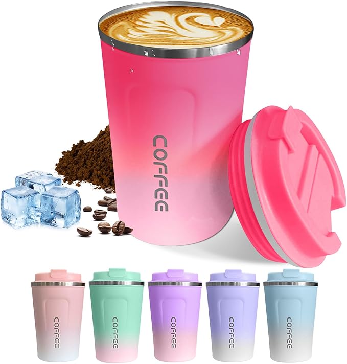 SPLMIFA Travel Coffee Mugs Leak-Proof, Reusable Coffee Cups by SPLMIFA