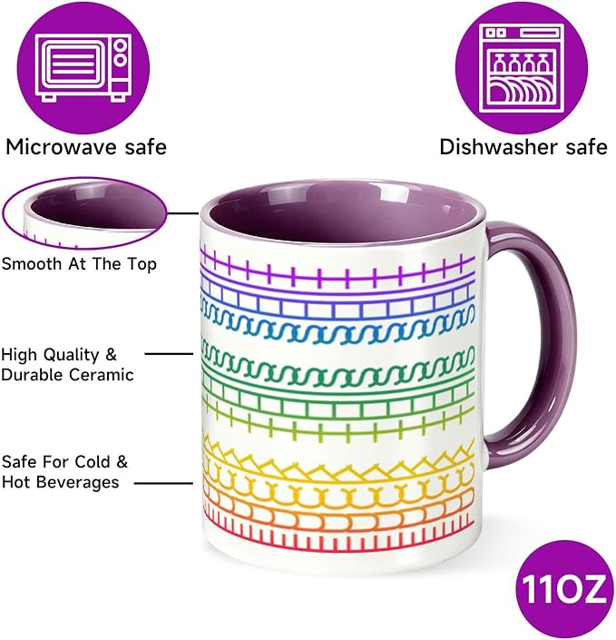 Fuck This Shit Hidden Message Coffee Mug 11OZ Ceramic Purple Cup | Funny Coffee - Image 3