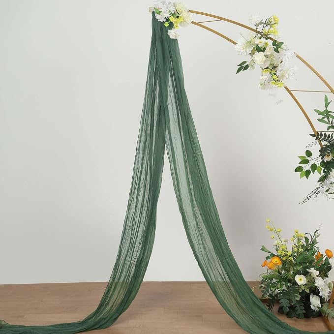 Efavormart 20ft Olive Green Gauze Cheesecloth Wedding Arch Drapery Fabric - Image 2